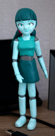 polymer clay character maquette - 7 3/4"