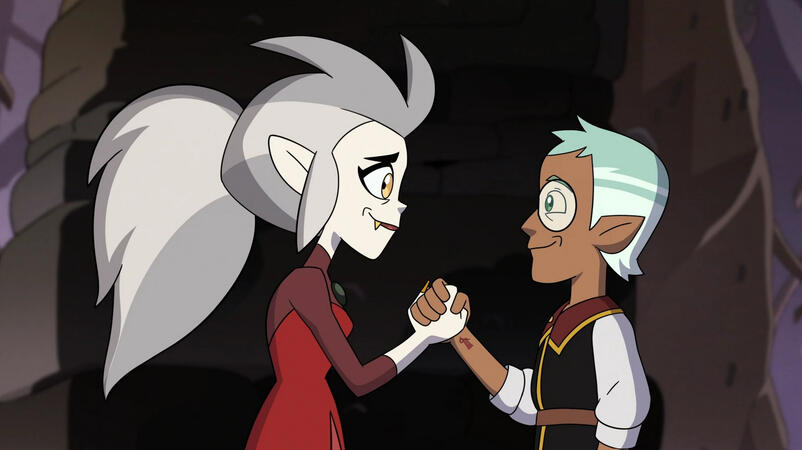 Eda Clawthorne and Raine Whispers from The Owl House