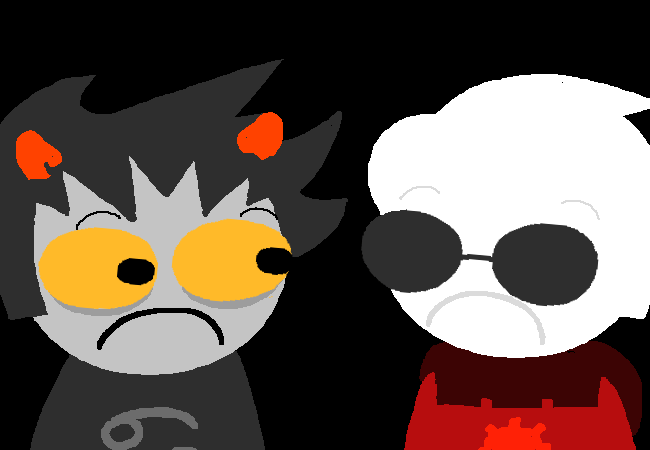 Karkat Vantas and Dave Strider from Homestuck