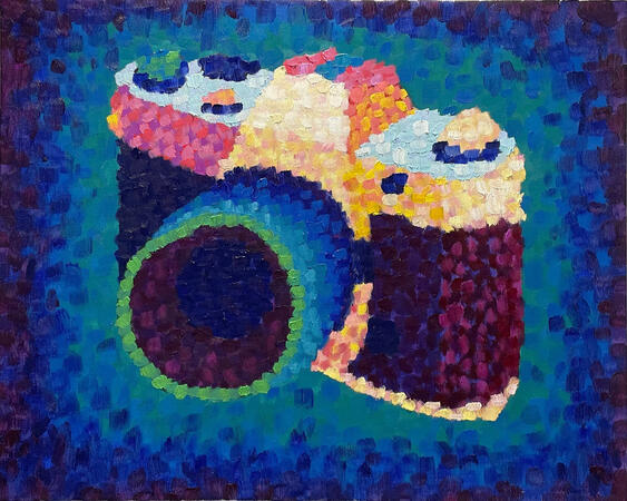 Untitled (Camera) - oil on canvas - 16&quot; x 20&quot;